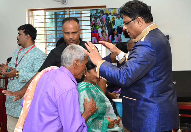 Bro Andrew Richard celebrates his 60th Birthday with grandneur amidst a large number of devotees here on Sunday, 16th, 2023, at Grace Ministry Prayer Centre Budigere in Bangalore with a myriad of wishes.